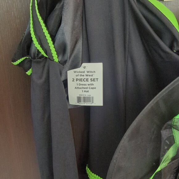Wizard Of Oz Wicked Witch Elpphaba Black Green Witch Costume Hat - 12-14 NWT - Picture 4 of 5